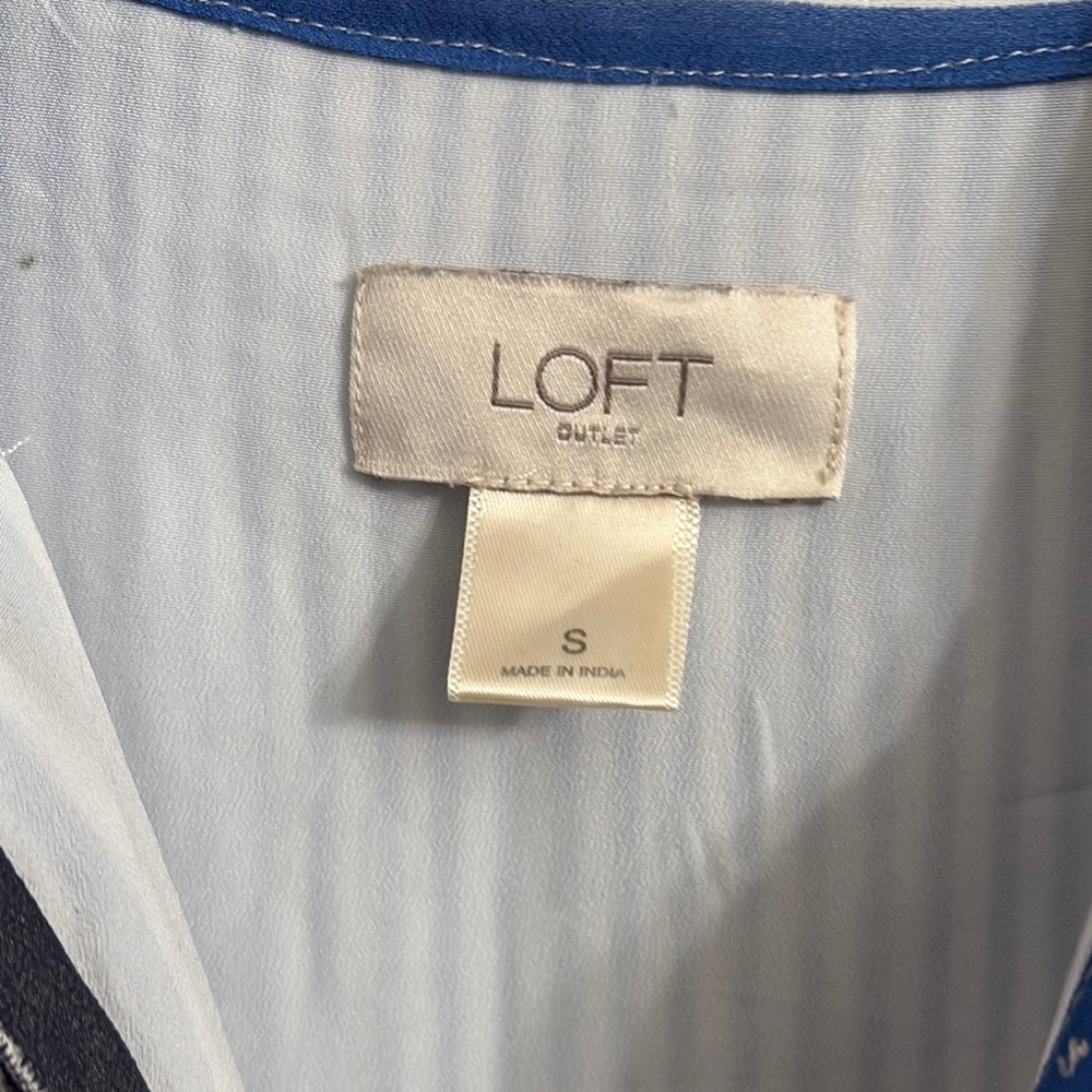 Loft Blue and White Striped Dress - Picture 2 of 2